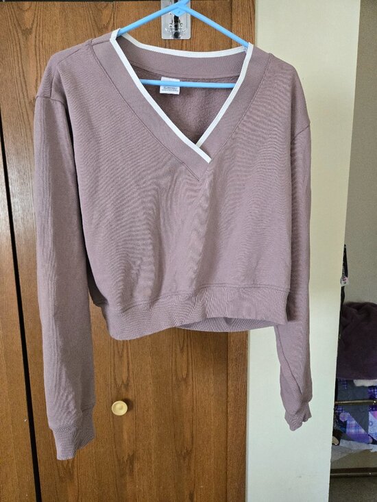 Sweaters - Victoria's Secret PINK V Neck Sweatshirt - Size L